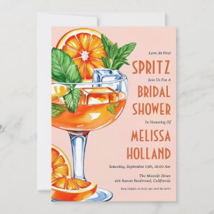 invitation à la douche nuptiale aperol spritz