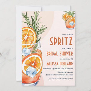 invitation à la douche nuptiale aperol spritz