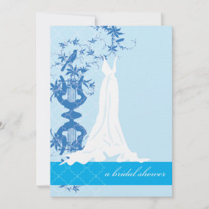 Invitation à la douche nuptiale  Bleu