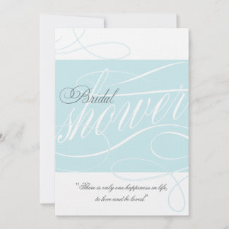 Invitation à la douche nuptiale bleue