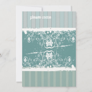 Invitation à la douche nuptiale Bleue antique