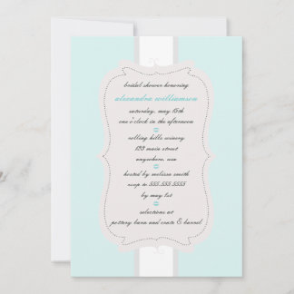 Invitation à la douche nuptiale {Blue}