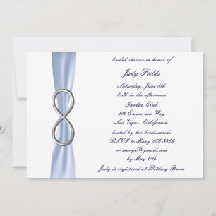 Invitation à la douche nuptiale Blue Infinity