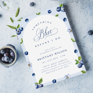 Invitation à la douche nuptiale Blueberry