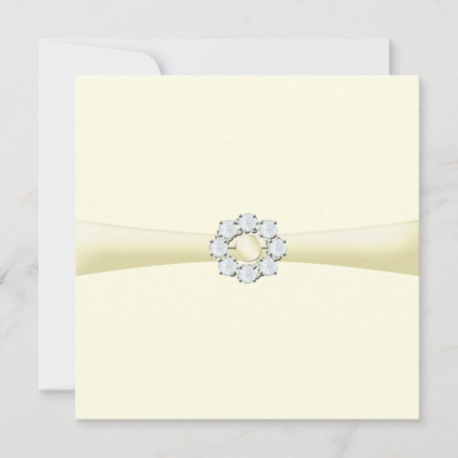 Invitation à la douche nuptiale Broach & Diamond (Devant)