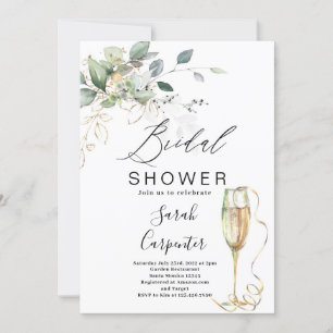 Invitation à la douche nuptiale Bubbly