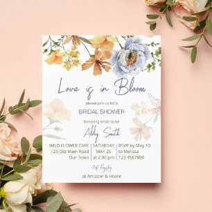 Invitation à la douche nuptiale budget Fleur sauva