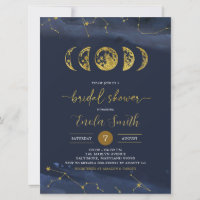 Invitation à la douche nuptiale céleste de la lune