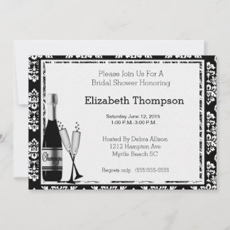 Invitation à la douche nuptiale Champagne