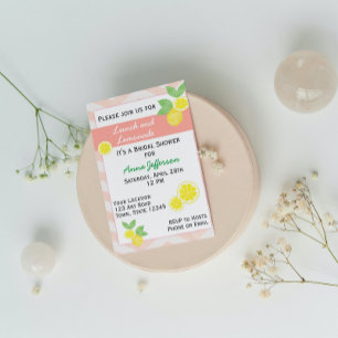 Invitation à la douche nuptiale citron