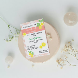 Invitation à la douche nuptiale citron