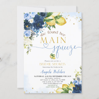 Invitation à la douche nuptiale citron