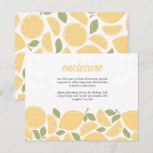 Invitation à la douche nuptiale citrons