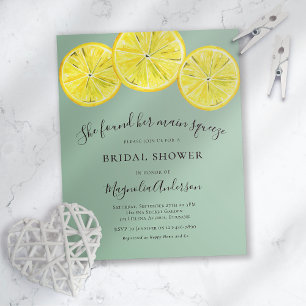 Invitation à la douche nuptiale Citrus Budget