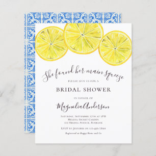 Invitation à la douche nuptiale Citrus Budget