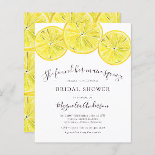 Invitation à la douche nuptiale Citrus Budget