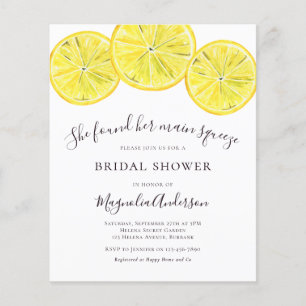 Invitation à la douche nuptiale Citrus Budget