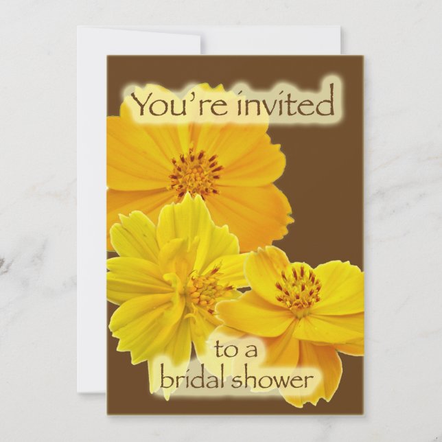 Invitation à la douche nuptiale Cosmos (Devant)