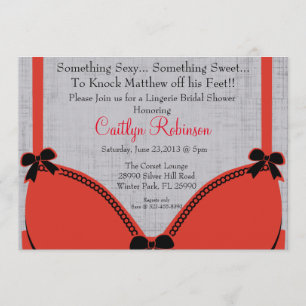Invitation à la douche nuptiale Cute Bra Lingerie