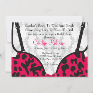 Invitation à la douche nuptiale Cute Bra Lingerie