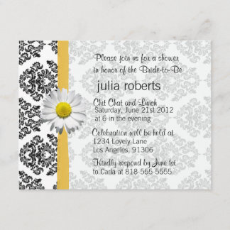 Invitation à la douche nuptiale Daisy and Damask