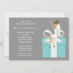 Invitation à la douche nuptiale Damask