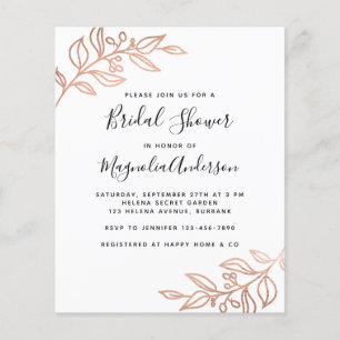 Invitation à la douche nuptiale dans le cadre du b