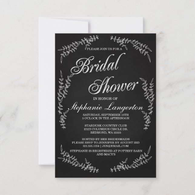 Invitation à la douche nuptiale d'art moderne de C (Devant)