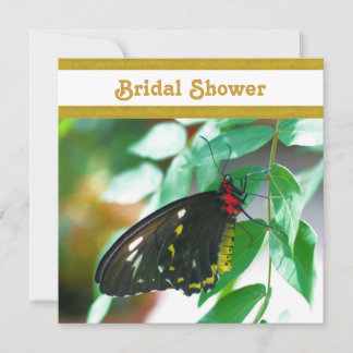 Invitation à la douche nuptiale de Black Butterfly