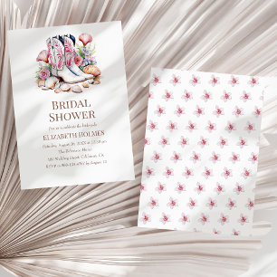 Invitation à la douche nuptiale de Boho Coastal