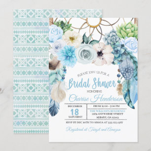 Invitation à la douche nuptiale de Boho Dreamcatch