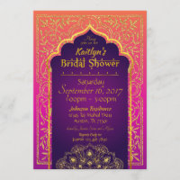 Invitation à la douche nuptiale de Bollywood Arabi