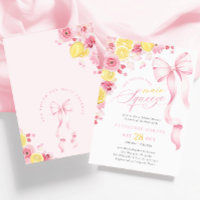 Invitation à la douche nuptiale de citron rose Coq