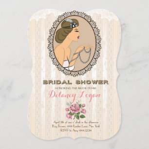 Invitation à la douche nuptiale de Gatsby