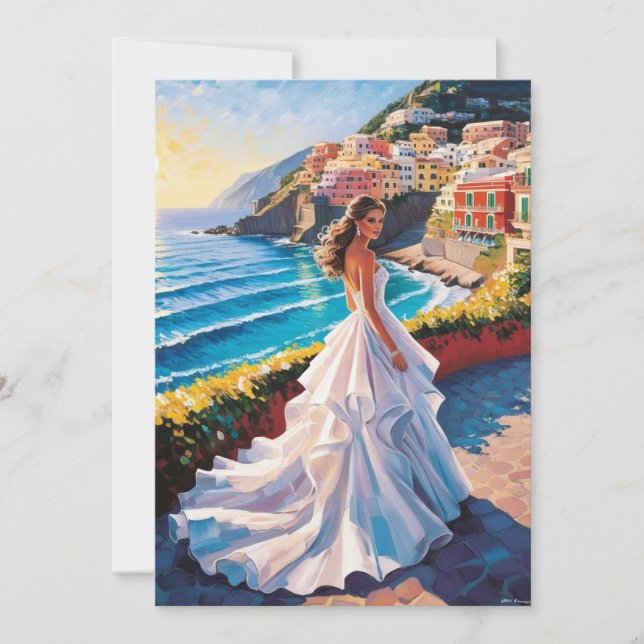 invitation à la douche nuptiale de la côte amalfit (Devant)