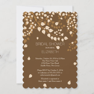 Invitation à la douche nuptiale de l'automne moder