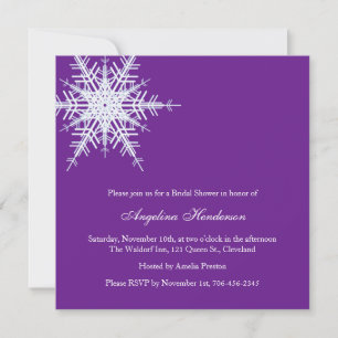 Invitation à la douche nuptiale de mariage d'hiver