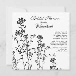 Invitation à la douche nuptiale de mood Floral Bla