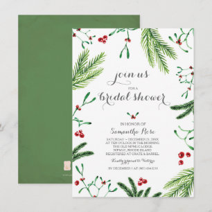 Invitation à la douche nuptiale de Noël