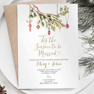 Invitation à la douche nuptiale de Noël