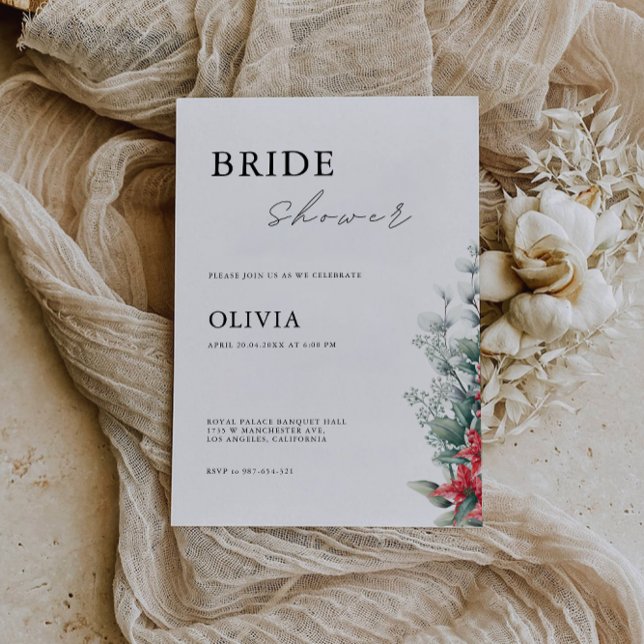 Invitation à la douche nuptiale de Noël (Christmas Bridal Shower Invitation)