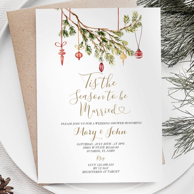Invitation à la douche nuptiale de Noël (Créateur téléchargé)