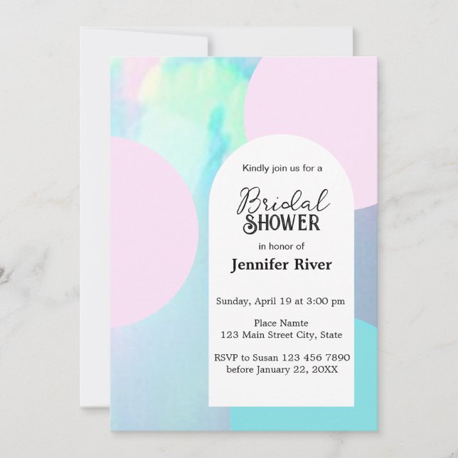 Invitation à la douche nuptiale de Opal Gemstone B (Devant)