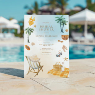 Invitation à la douche nuptiale de plage