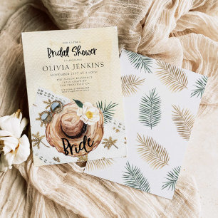 Invitation à la douche nuptiale de plage tropicale