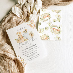 Invitation à la douche nuptiale de plage tropicale