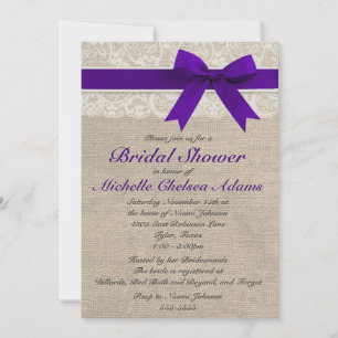 Invitation à la douche nuptiale de Regency Lace Bu