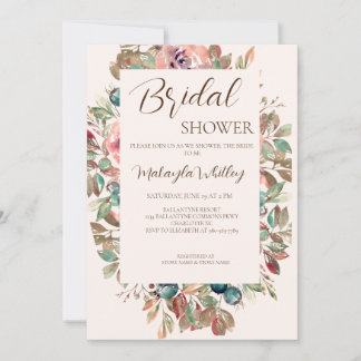 Invitation à la douche nuptiale de sable flou