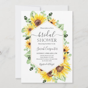 Invitation à la douche nuptiale de tournesol