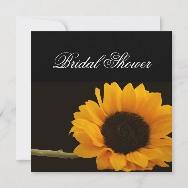 Invitation à la douche nuptiale de tournesol (Devant)